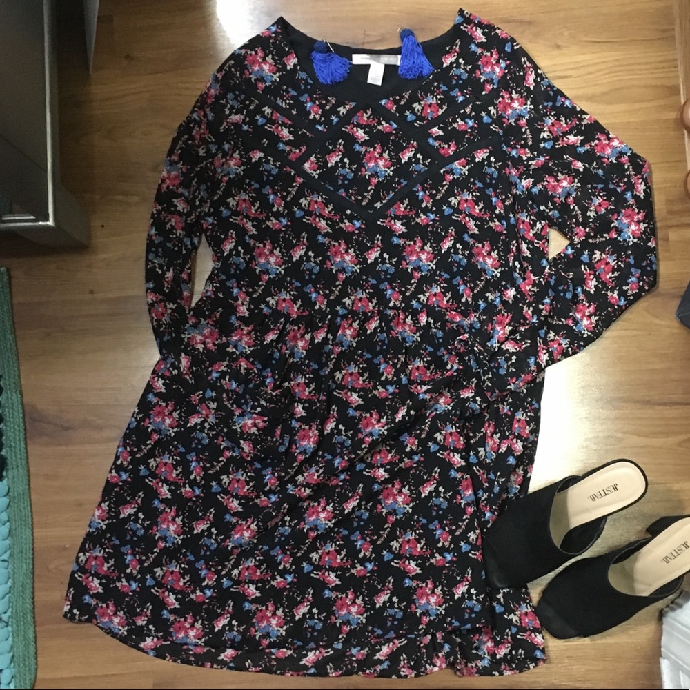 Fall Floral Baby Doll Dress